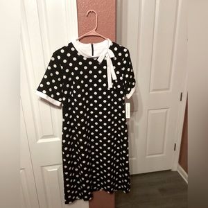 Shelby & Palmer Black and White Polkadot Dress. Size 14. Never Worn